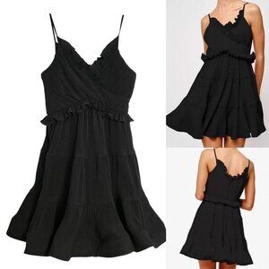 Ciebon Sandi Pleated Ruffle Cocktail Dress